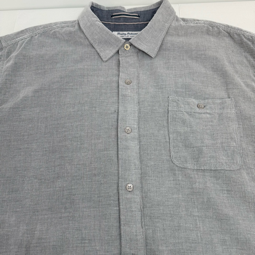NWT Tommy Bahama Coastline Cord Shirt Men’s 3XLT Zinc Gray BT325326 $138